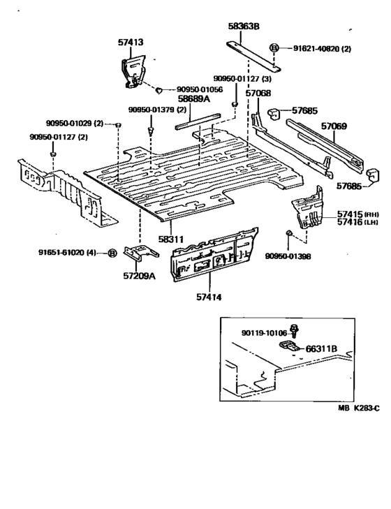 Rear Floor Panel & Rear Floor Member