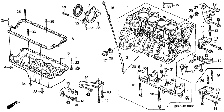 Cylinder block/oil pan