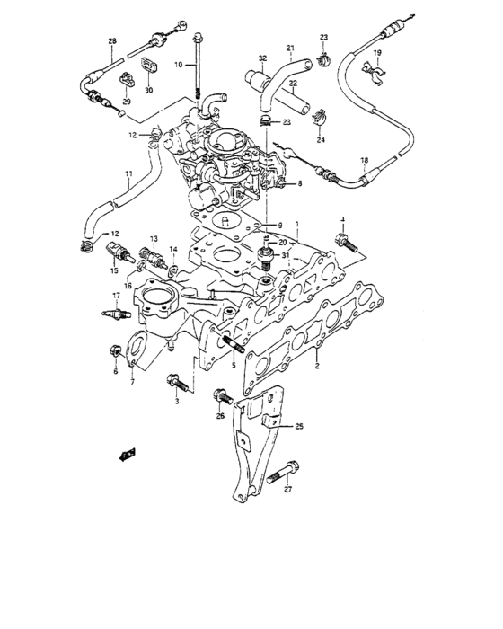 Intake manifold and throttle body