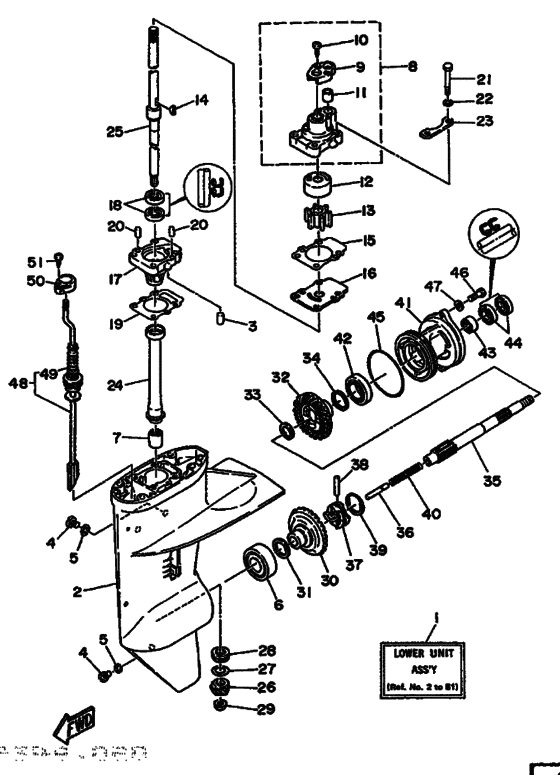Lower casing & drive 1