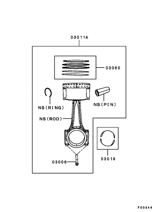 Piston & crankshaft