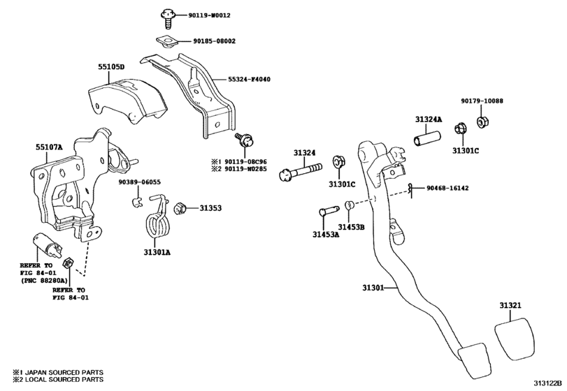 Clutch Pedal & Flexible Hose
