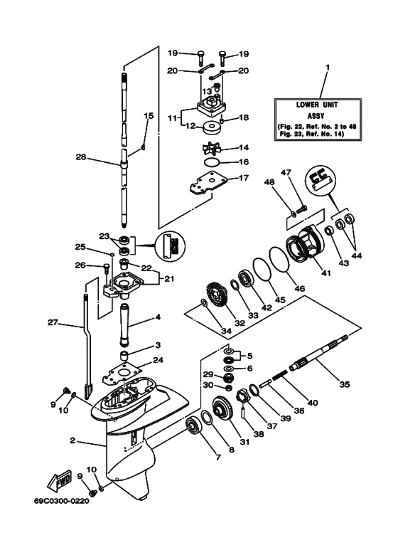 Lower casing & drive 1
