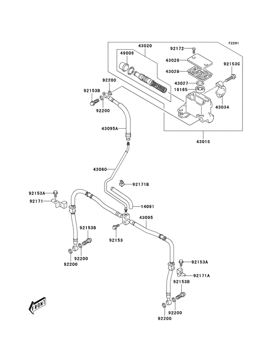Front master cylinder