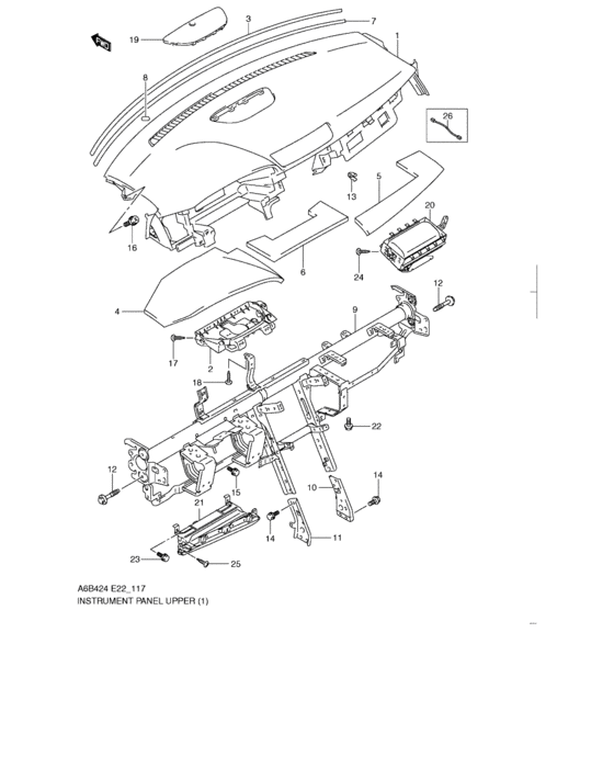 Instrument panel upper