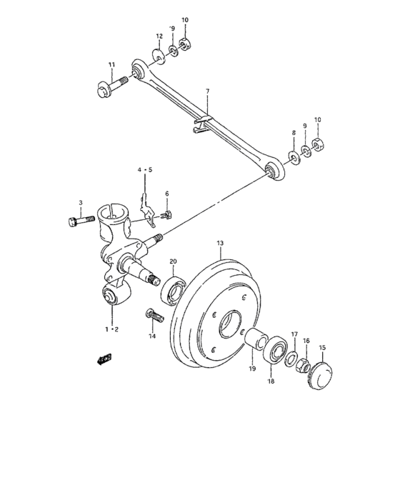 Rear axle