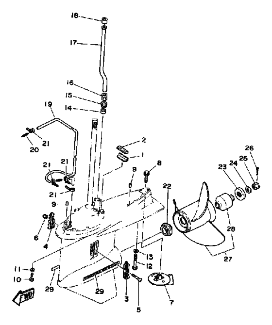 Lower casing drive four