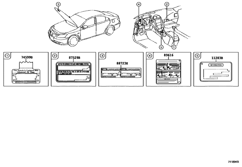 Caution Plate (Exterior & Interior)