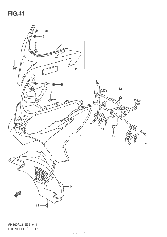 Front Leg Shield (An400Al3 E33)
