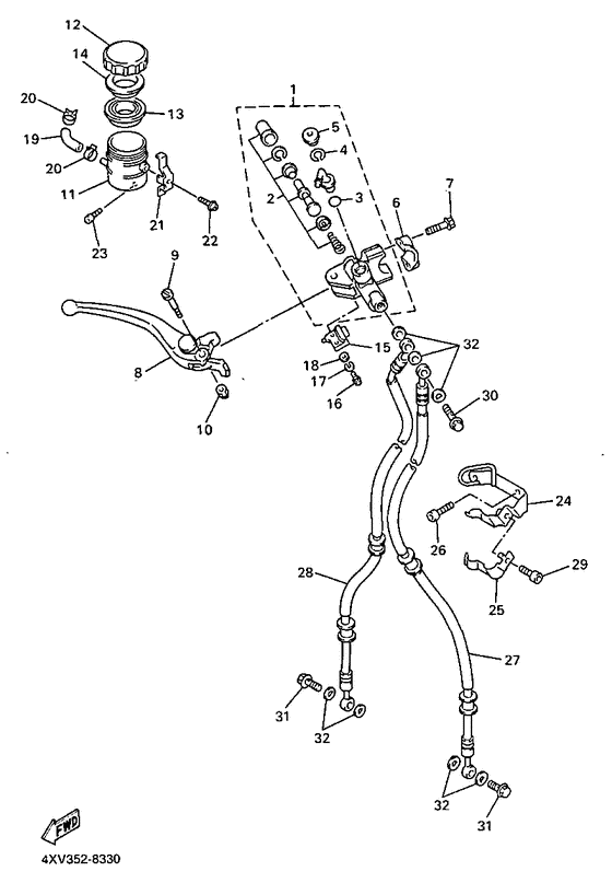 Front master cylinder