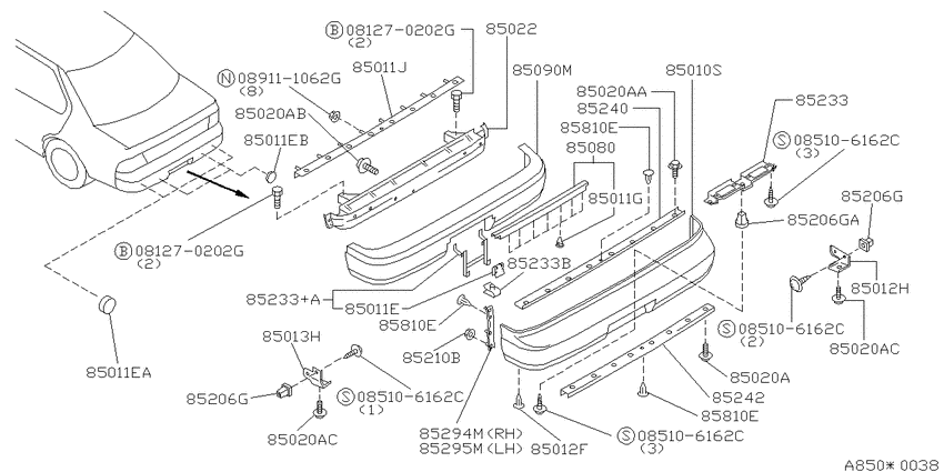 Rear bumper