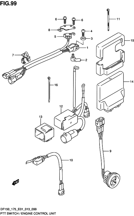 Ptt switch / engine control unit