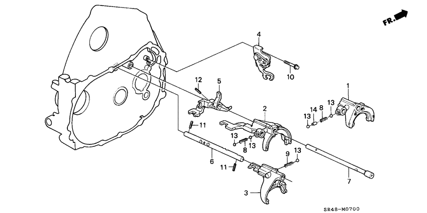 Shift fork/fork shaft