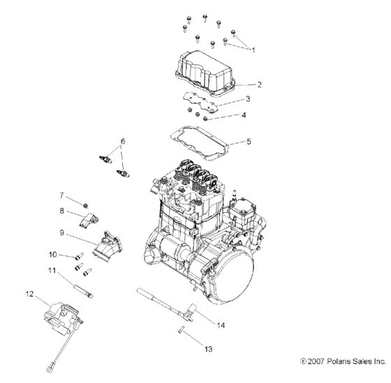 Engine, throttle body mounting