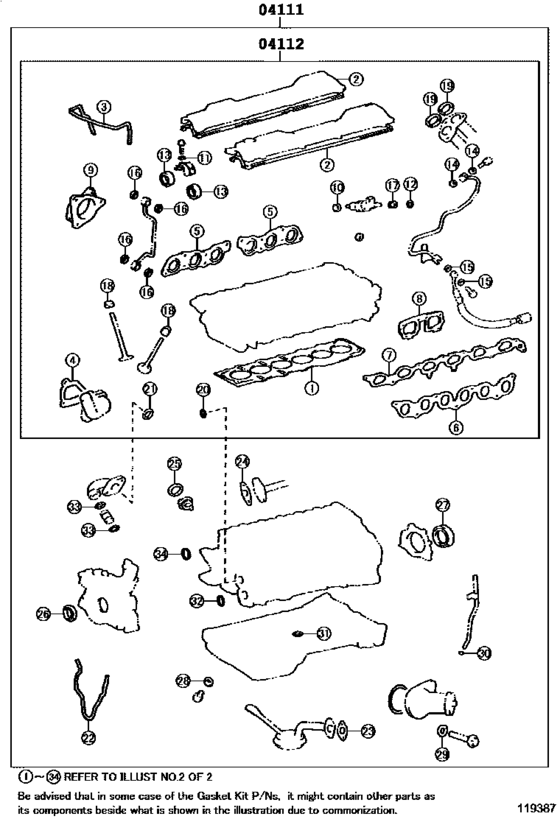 Engine Overhaul Gasket Kit