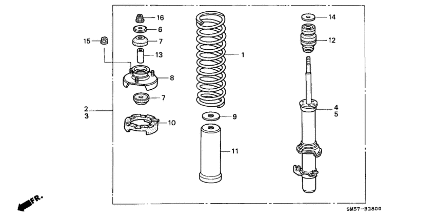 Front shock absorber