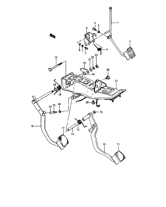 Pedal and pedal bracket