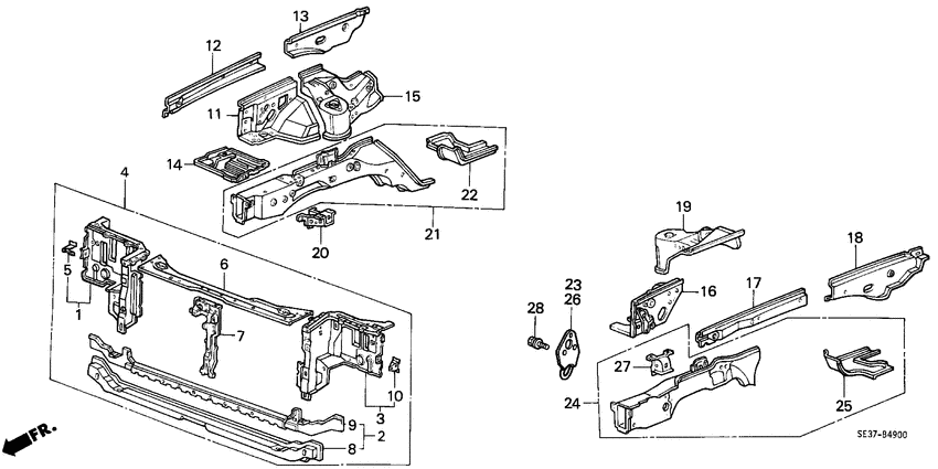 Body structure components