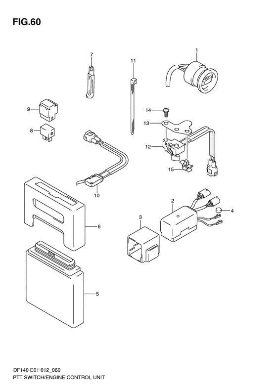 Ptt switch & engine control unit