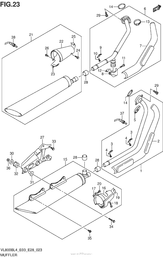 Muffler (Vl800Bl4 E33)