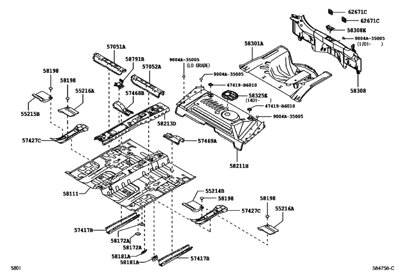 Floor Pan & Lower Back Panel