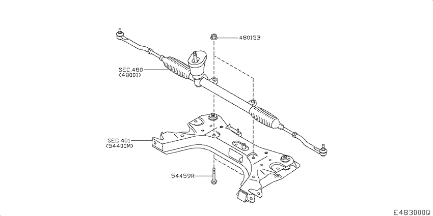 Steering gear mounting