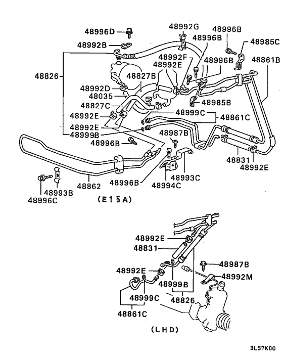 Power steering oil line