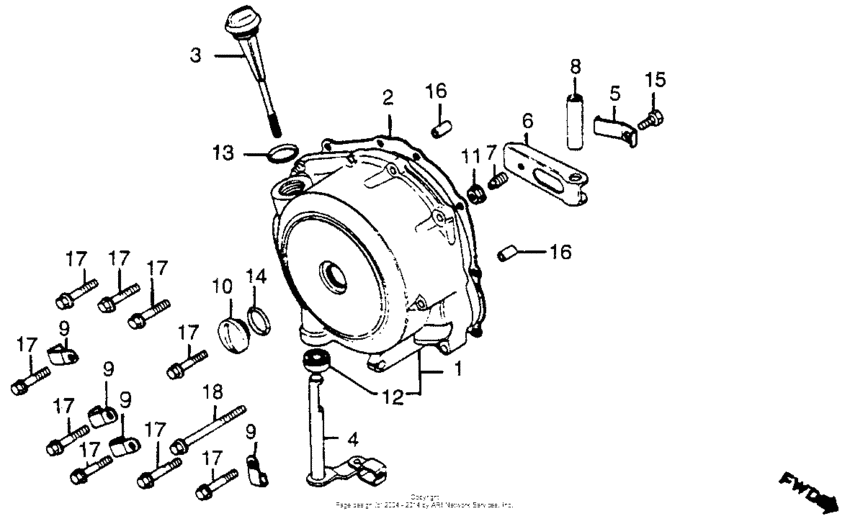 Right crankcase cover