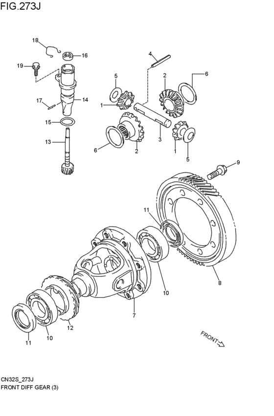 フロントデファレンシャルギヤ