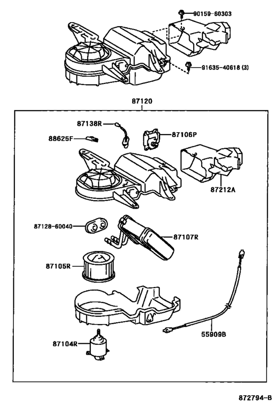 Heating & Air Conditioning - Heater Unit & Blower