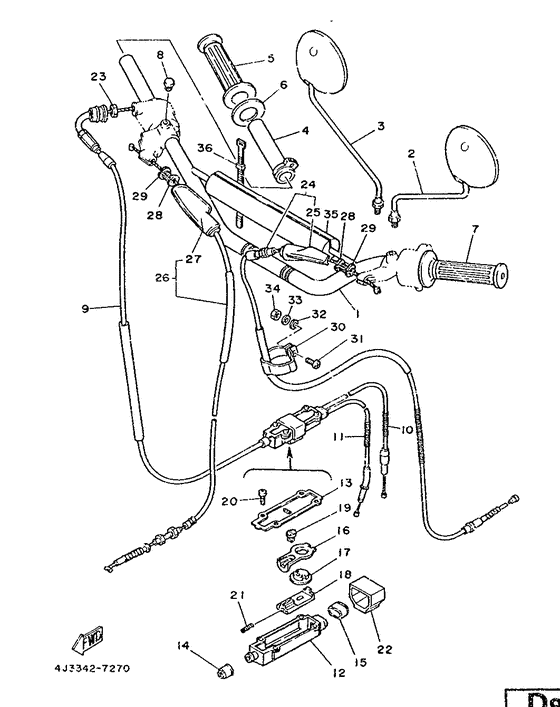 Steering handle & cable