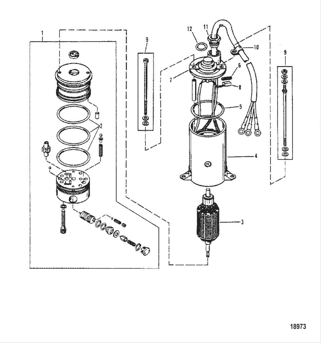 Power Trim Pump (Prestolite Round Motor)