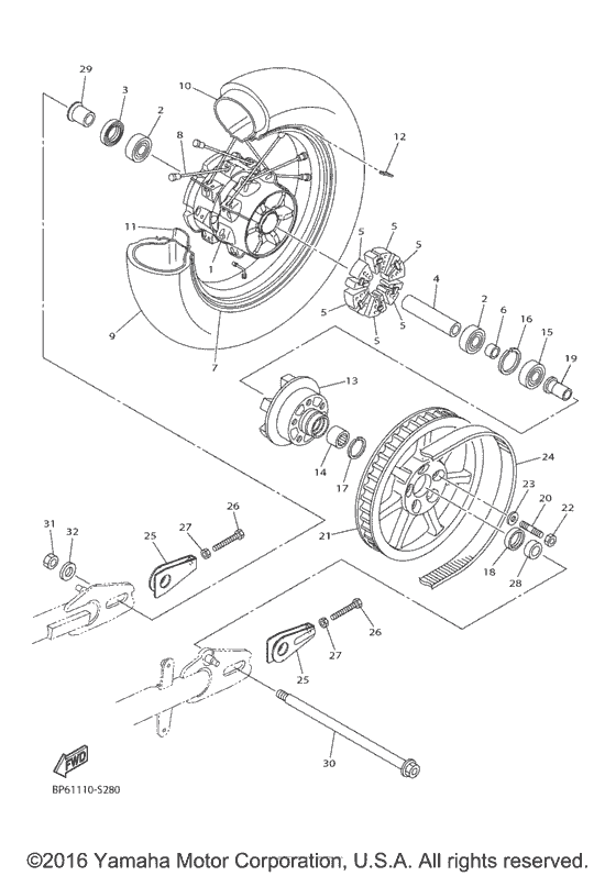 Rear wheel
