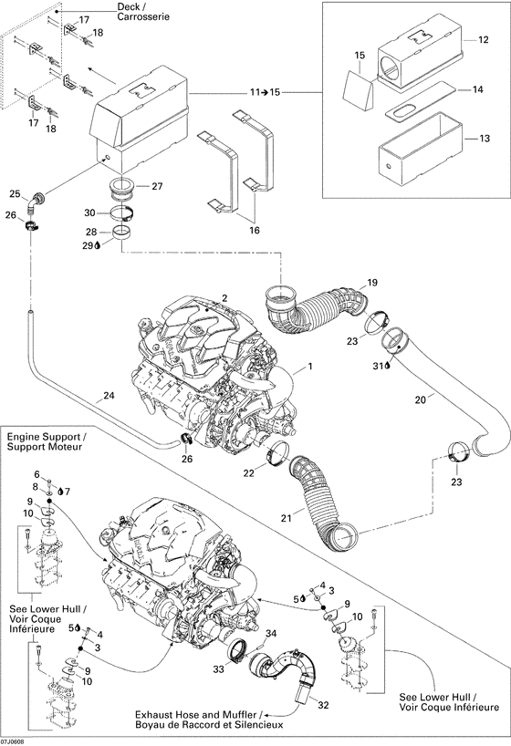 01- engine and air intake silencer