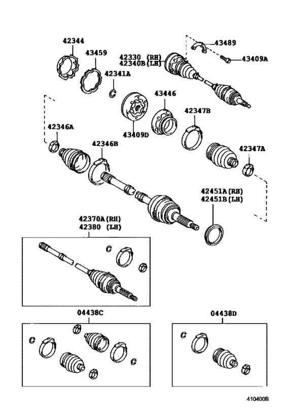 Rear Axle Shaft & Hub