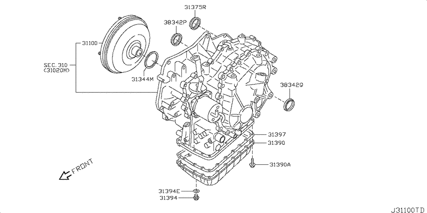 Torque converter,housing & case