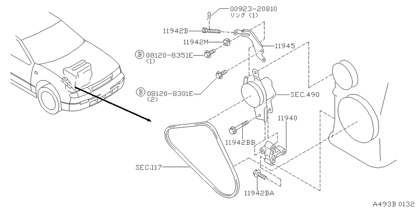 Power steering pump mounting