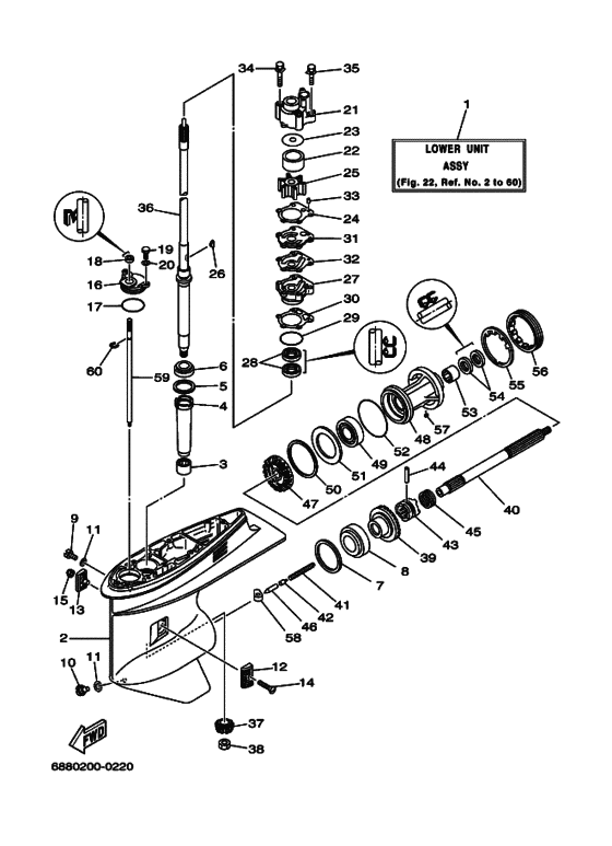 Lower casing & drive 1
