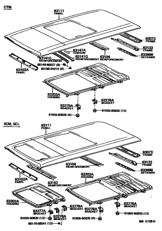 Roof Panel & Back Panel