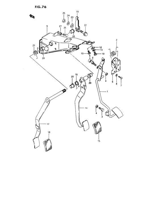 Pedal and pedal bracket
