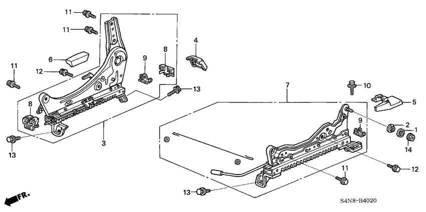 Front seat components