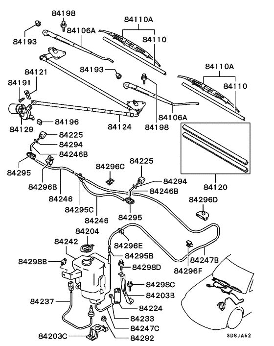 Windshield wiper & washer