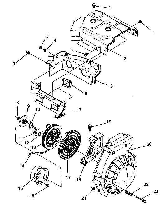 Blower housing & recoil assembly