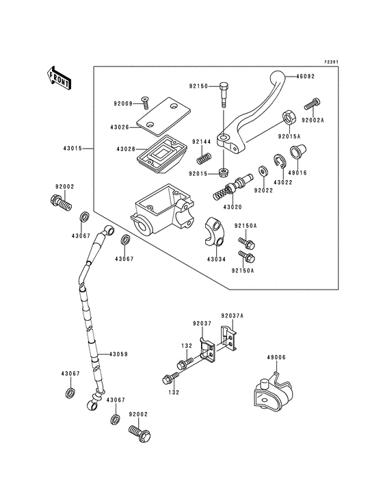 Front master cylinder