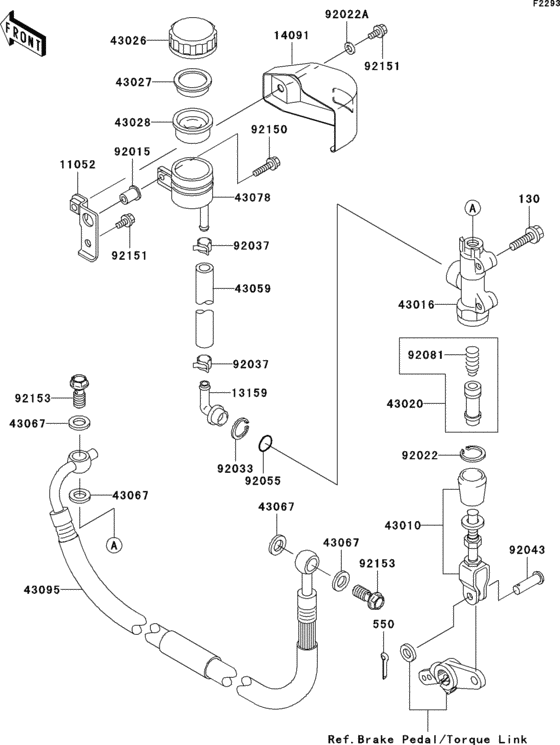 Rear master cylinder