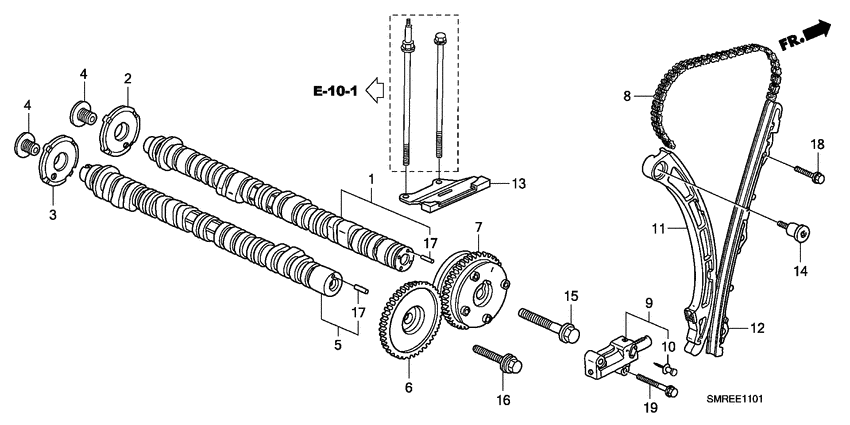 Camshaft/cam chain