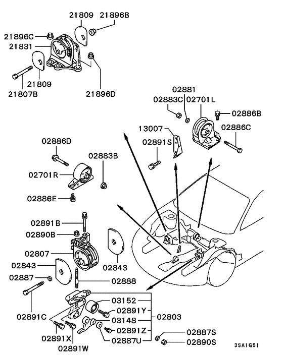 Engine mounting & support