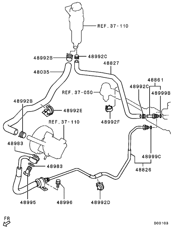 Power steering oil line
