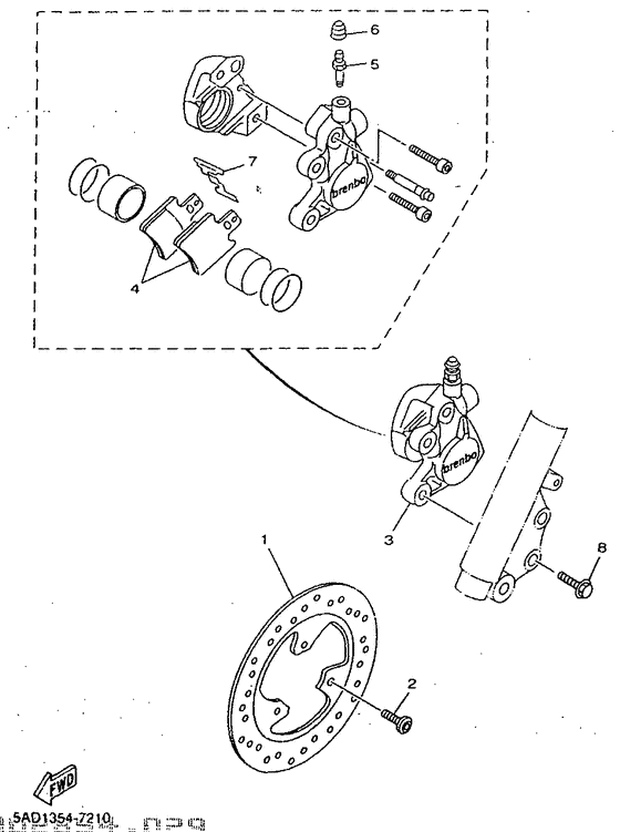 Front brake. caliper