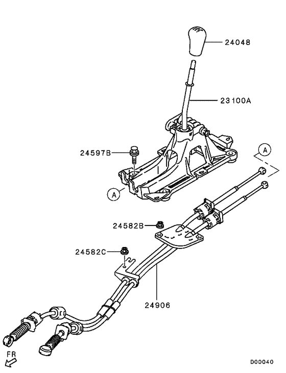 M/t floor shift linkage